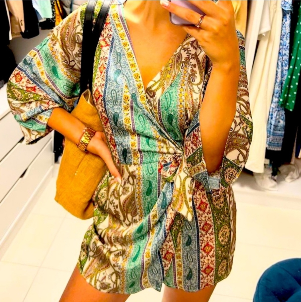 Zara Multicolor Patterned Jumpsuit - image 4